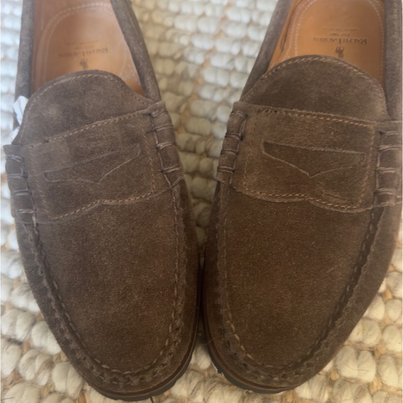 New Polo Ralph Lauren Men’s Suede Penny Loafer/Vibram Sole Size 9D - Picture 11 of 13